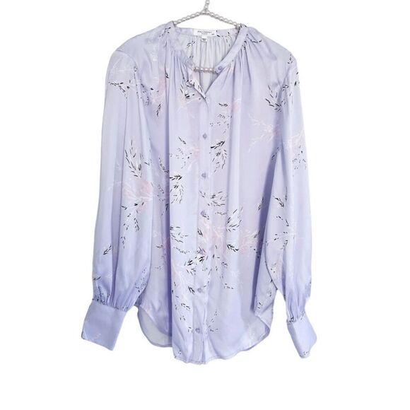 EQUIPMENT Causette Silk Shirt Blouse Lavender Multi Floral size medium - Picture 2 of 13